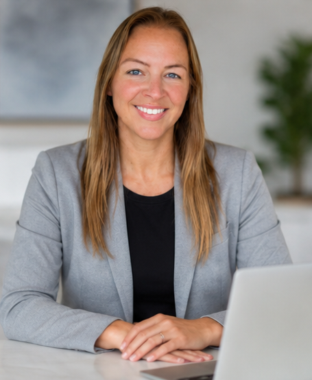 Jennifer Schmitt, founder of WisePath Recruiting Group, meeting with a client